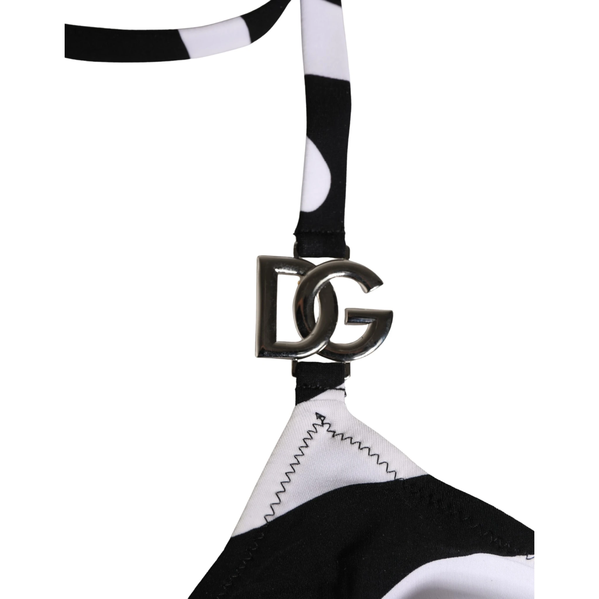 Black White Zebra Bikini Top Bottom Swimwear