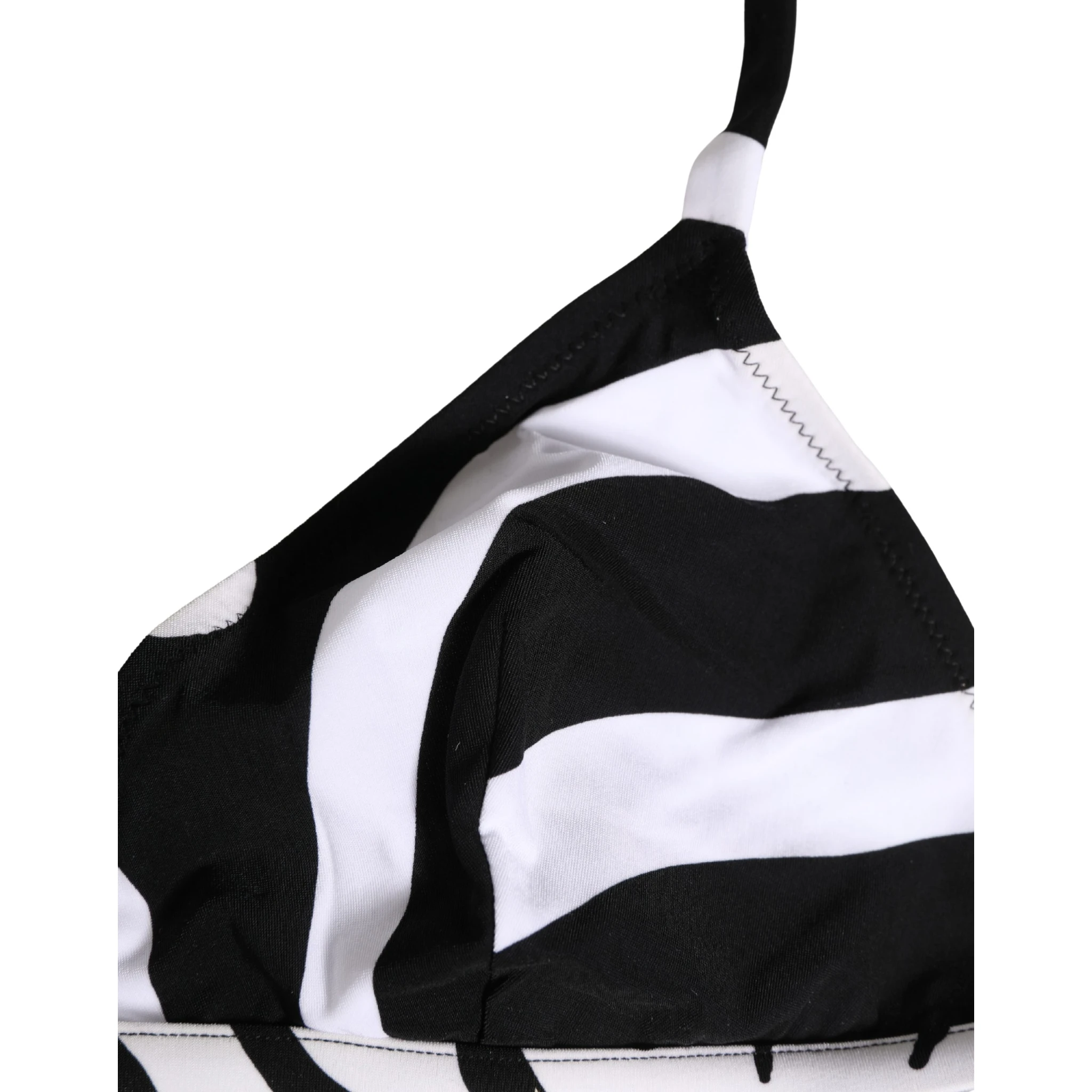 Black White Zebra Bikini Top Bottom Swimwear