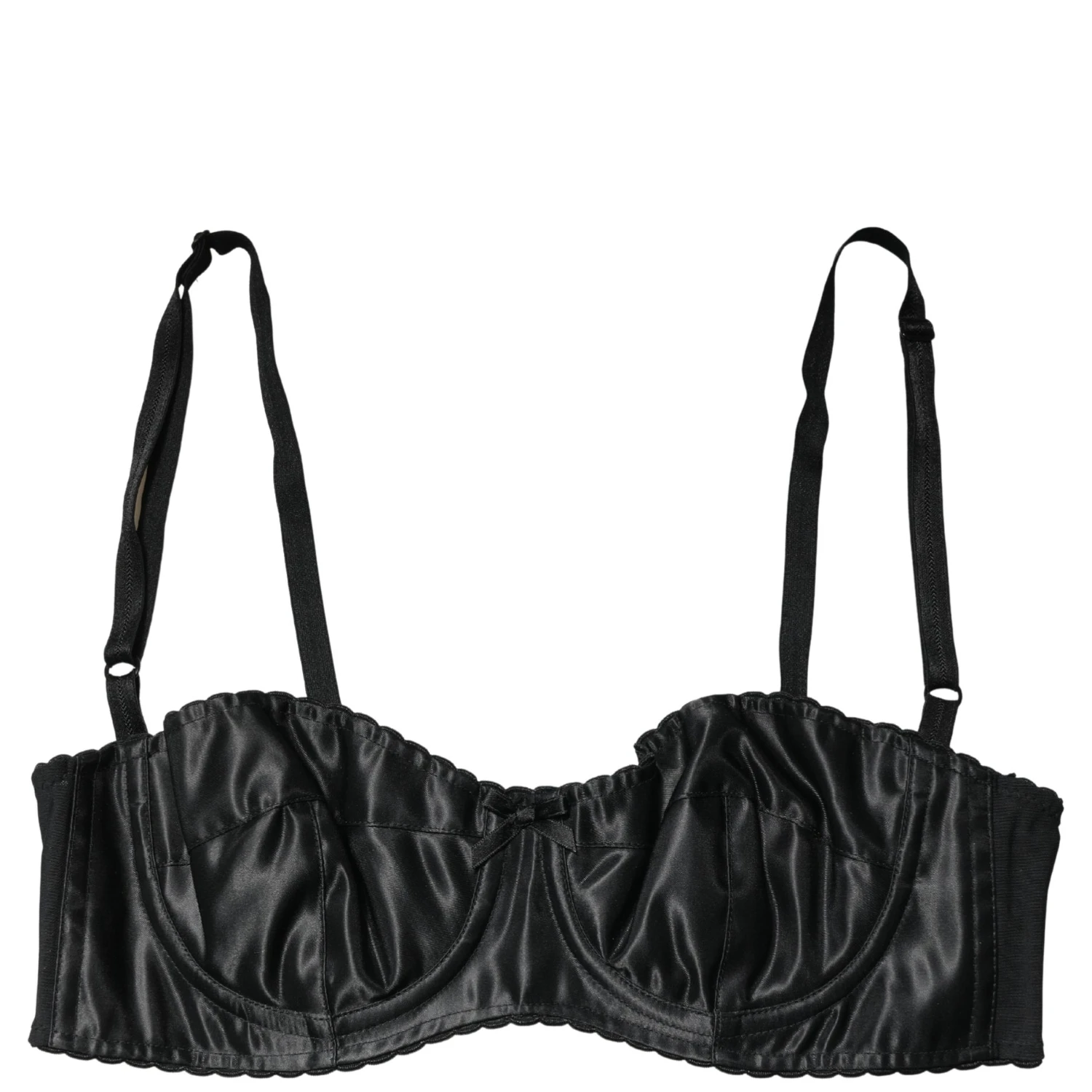 Black Semi-Pad Underwire Balconette Bra Underwear