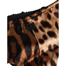 Black Brown Leopard Mid Waist Brief Panty Underwear