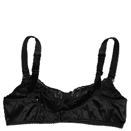 Black Semi-Pad Underwire Balconette Bra Underwear