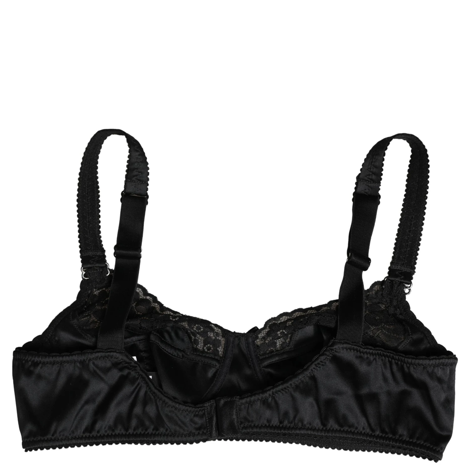 Black Semi-Pad Underwire Balconette Bra Underwear