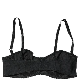 Black Semi-Pad Underwire Balconette Bra Underwear