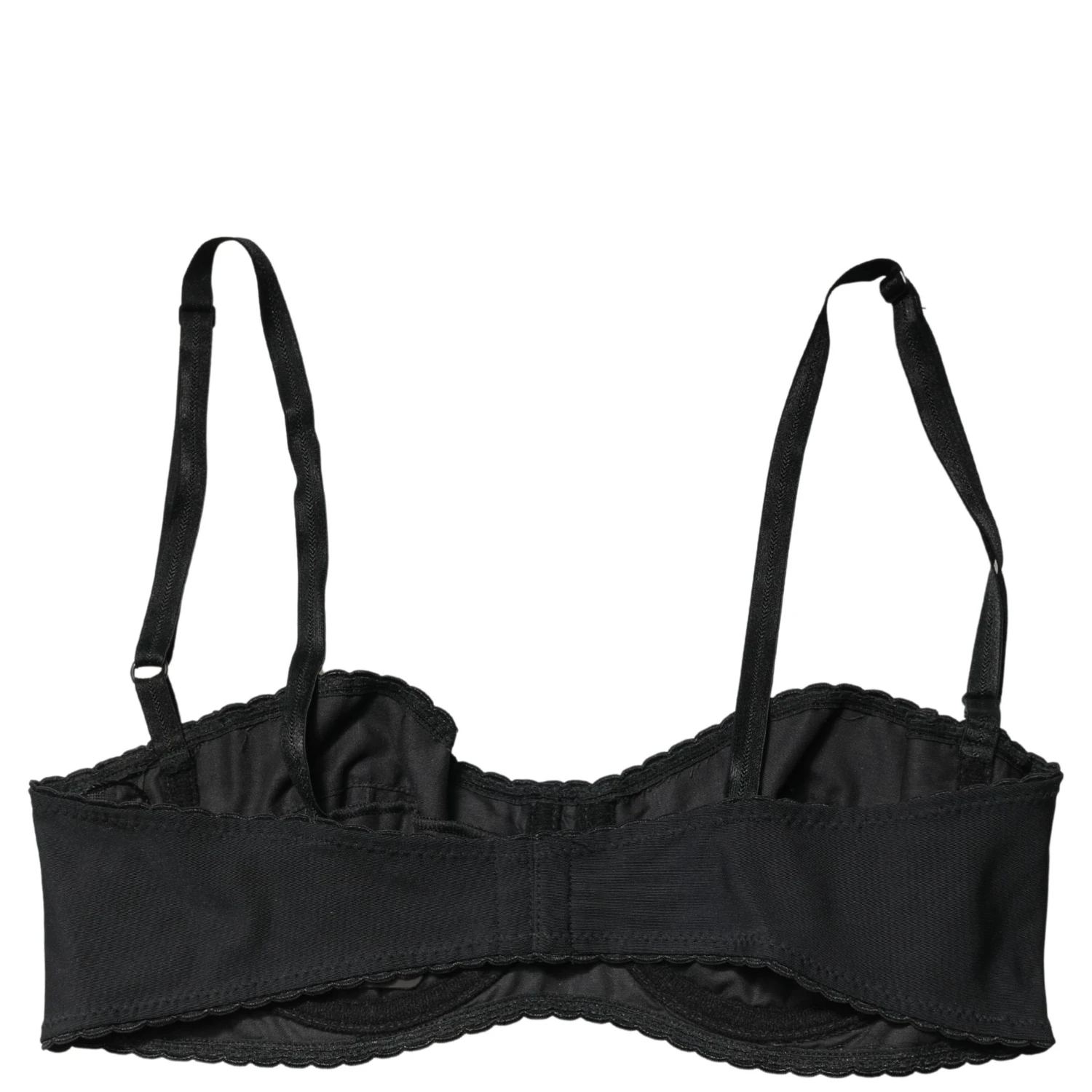 Black Semi-Pad Underwire Balconette Bra Underwear