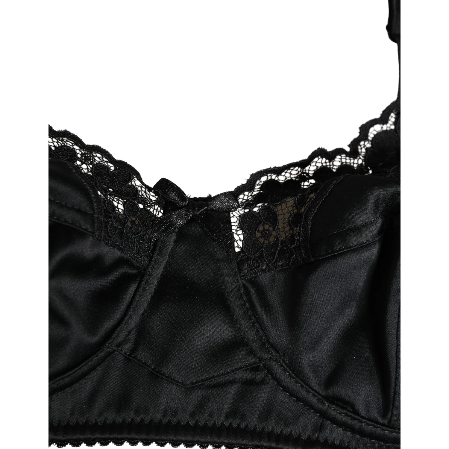 Black Semi-Pad Underwire Balconette Bra Underwear