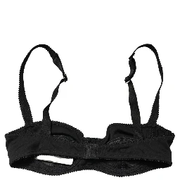 Black Semi-Pad Underwire Balconette Bra Underwear