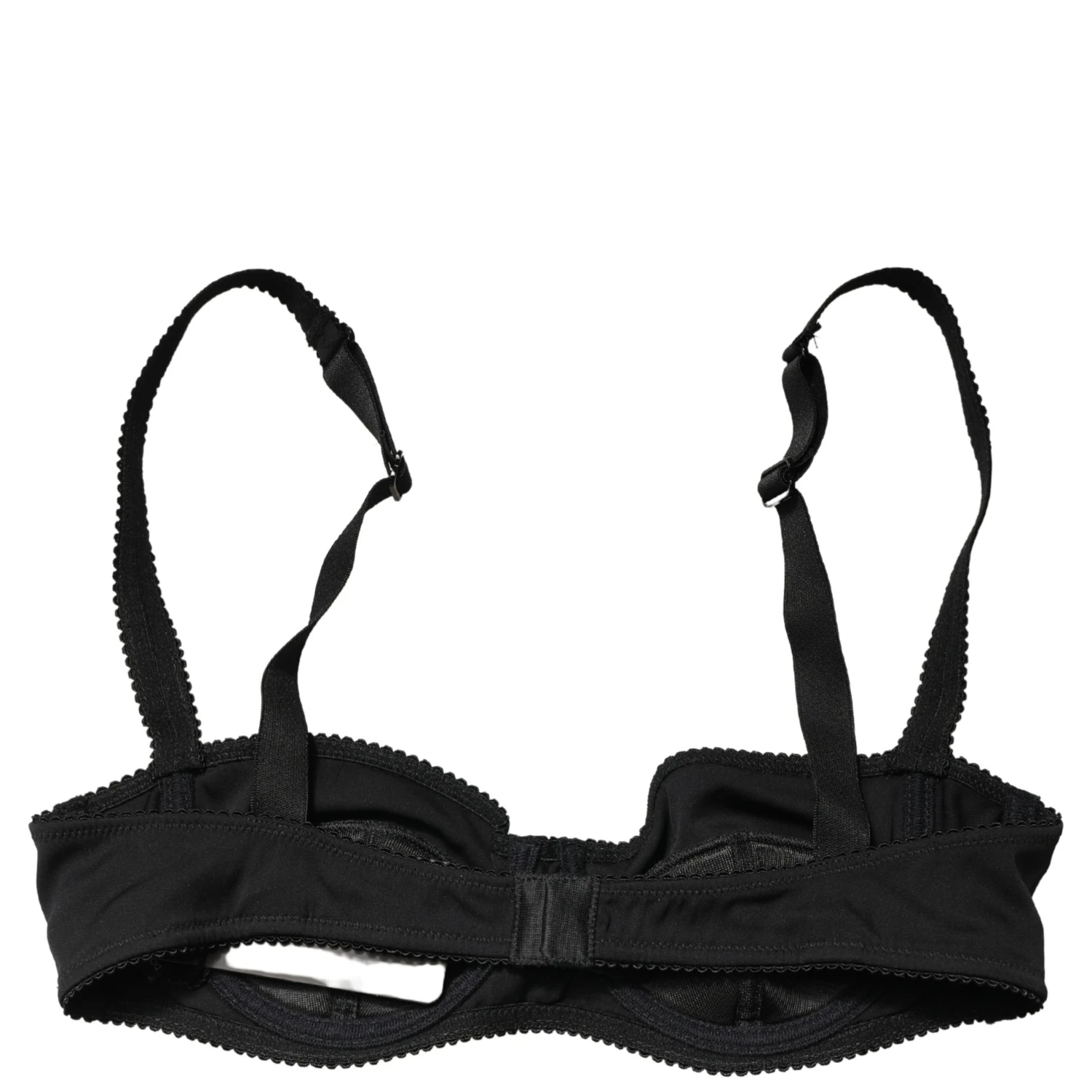Black Semi-Pad Underwire Balconette Bra Underwear