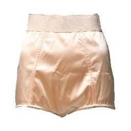 Beige Silk Blend High Waist Girdle Panty Underwear
