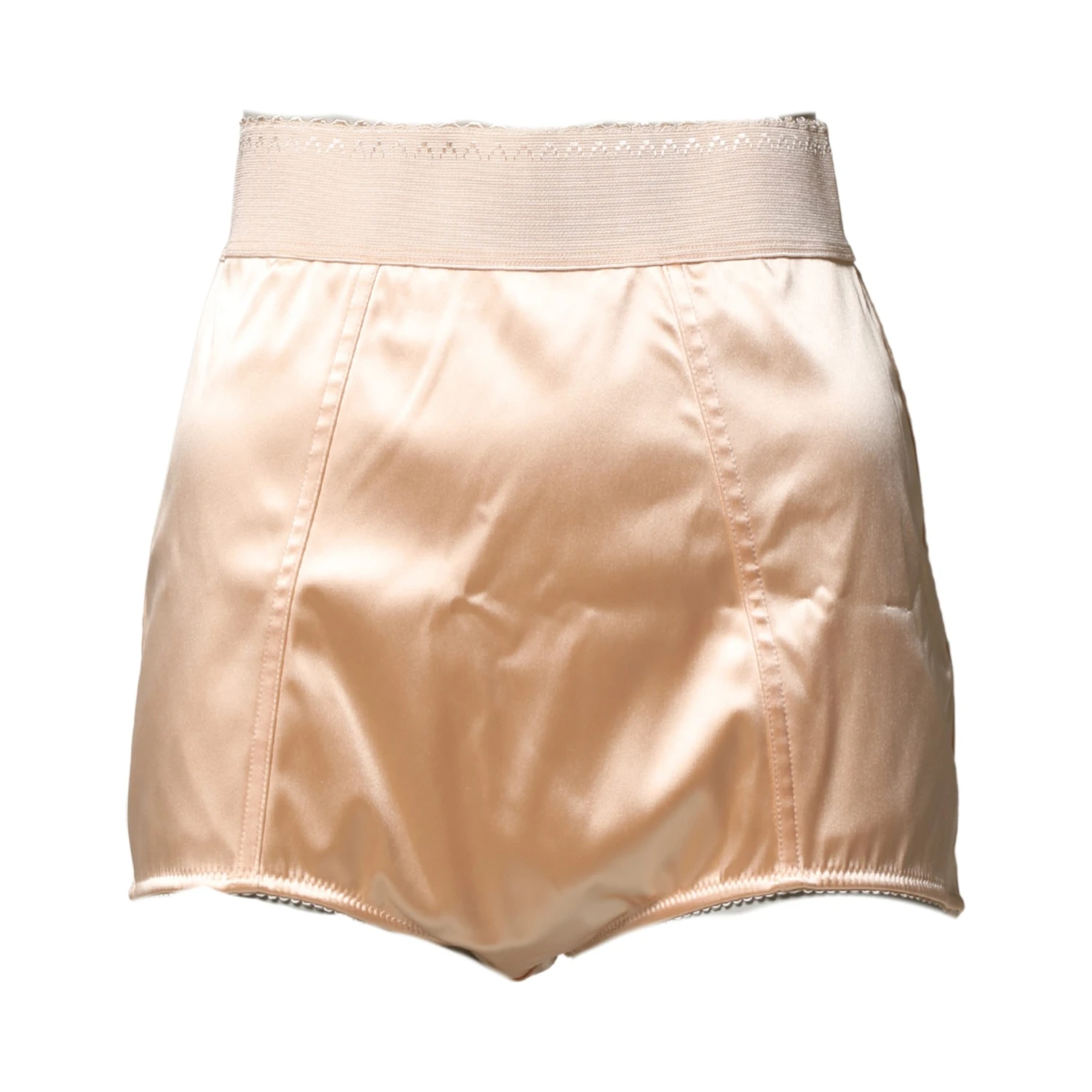 Beige Silk Blend High Waist Girdle Panty Underwear