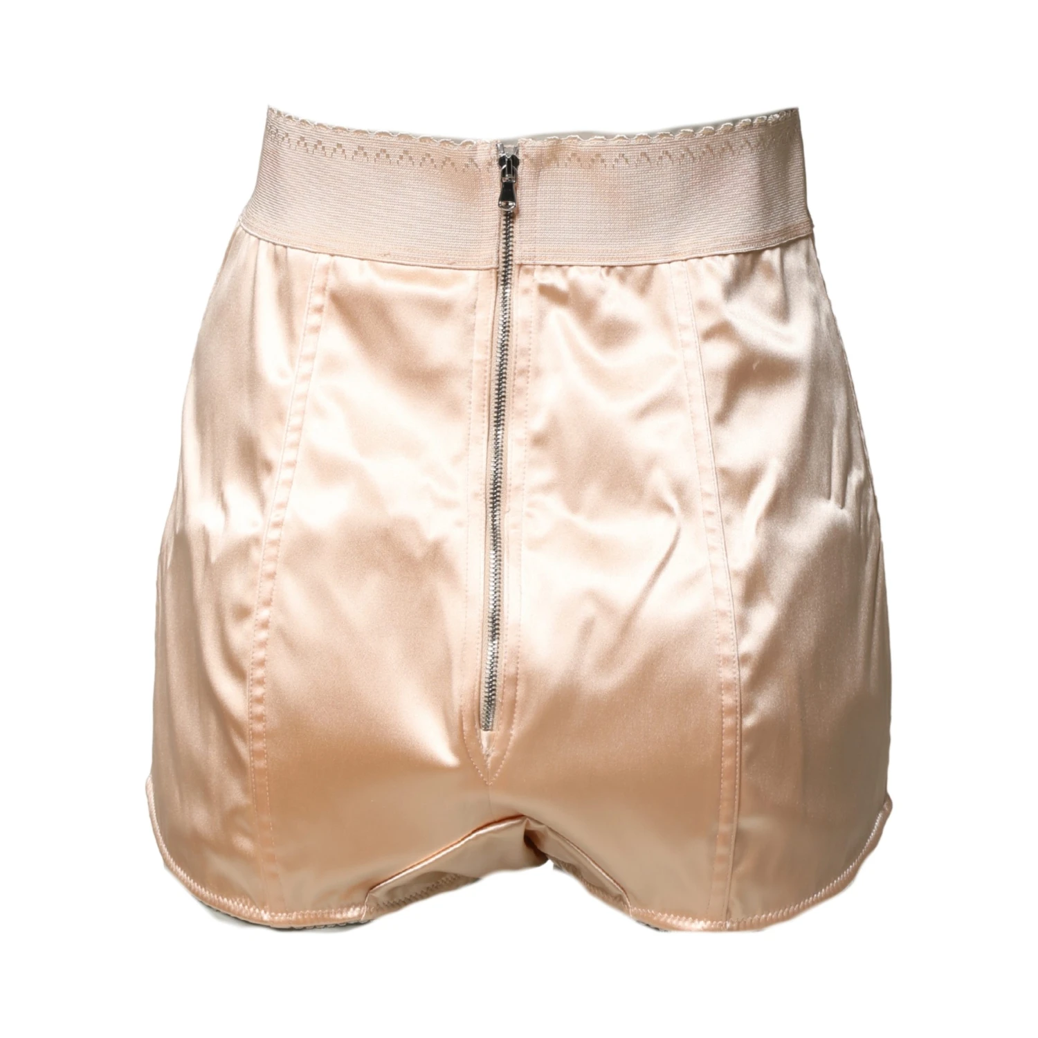 Beige Silk Blend High Waist Girdle Panty Underwear