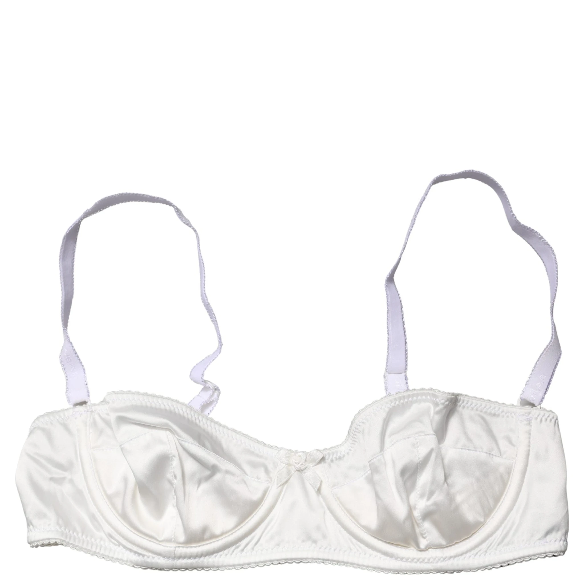 White Semi-Pad Underwire Balconette Bra Underwear