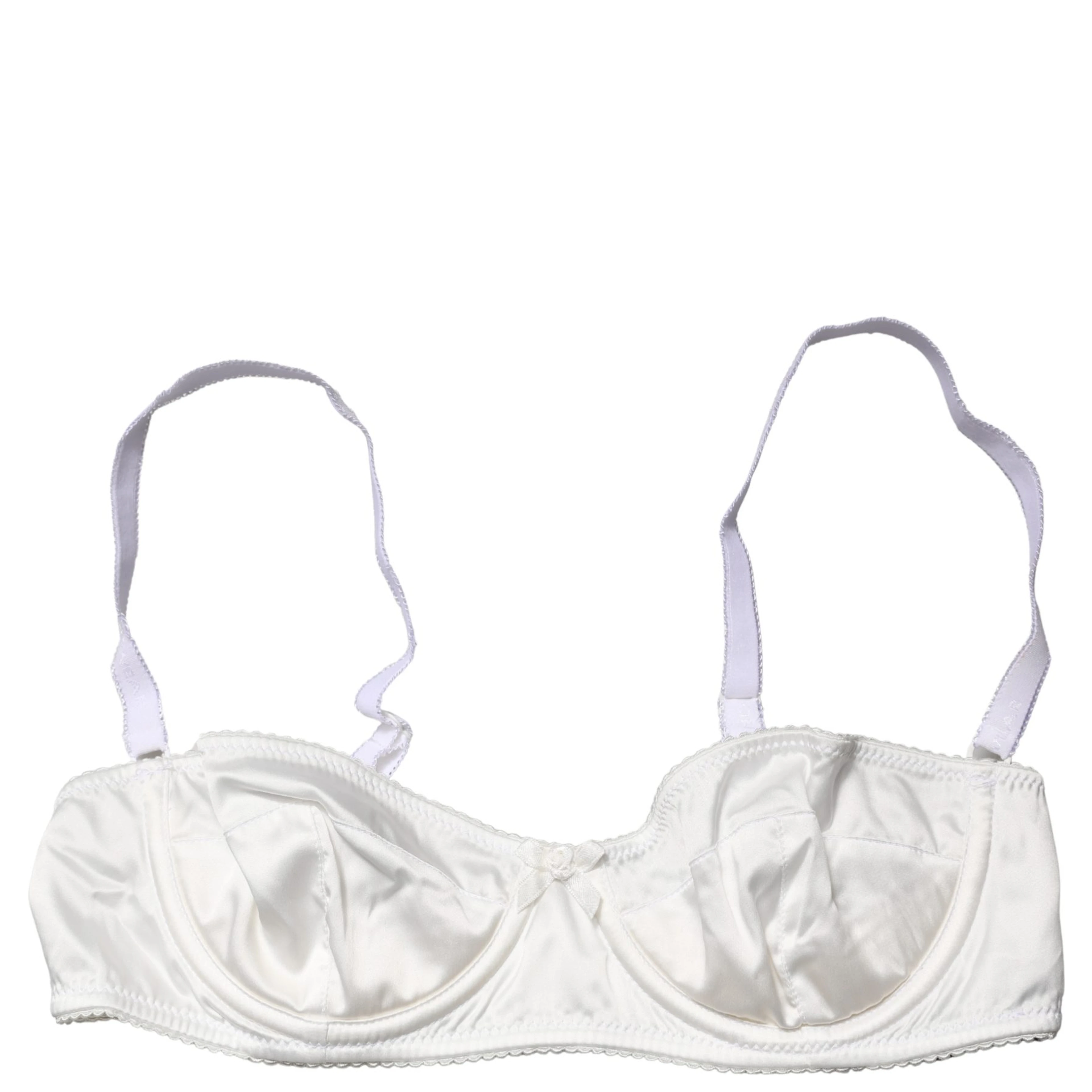 White Semi-Pad Underwire Balconette Bra Underwear