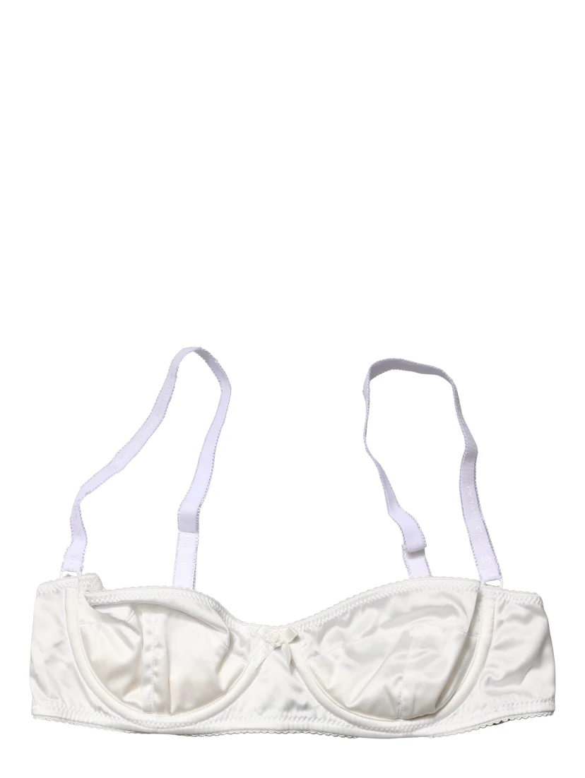 White Semi-Pad Underwire Balconette Bra Underwear