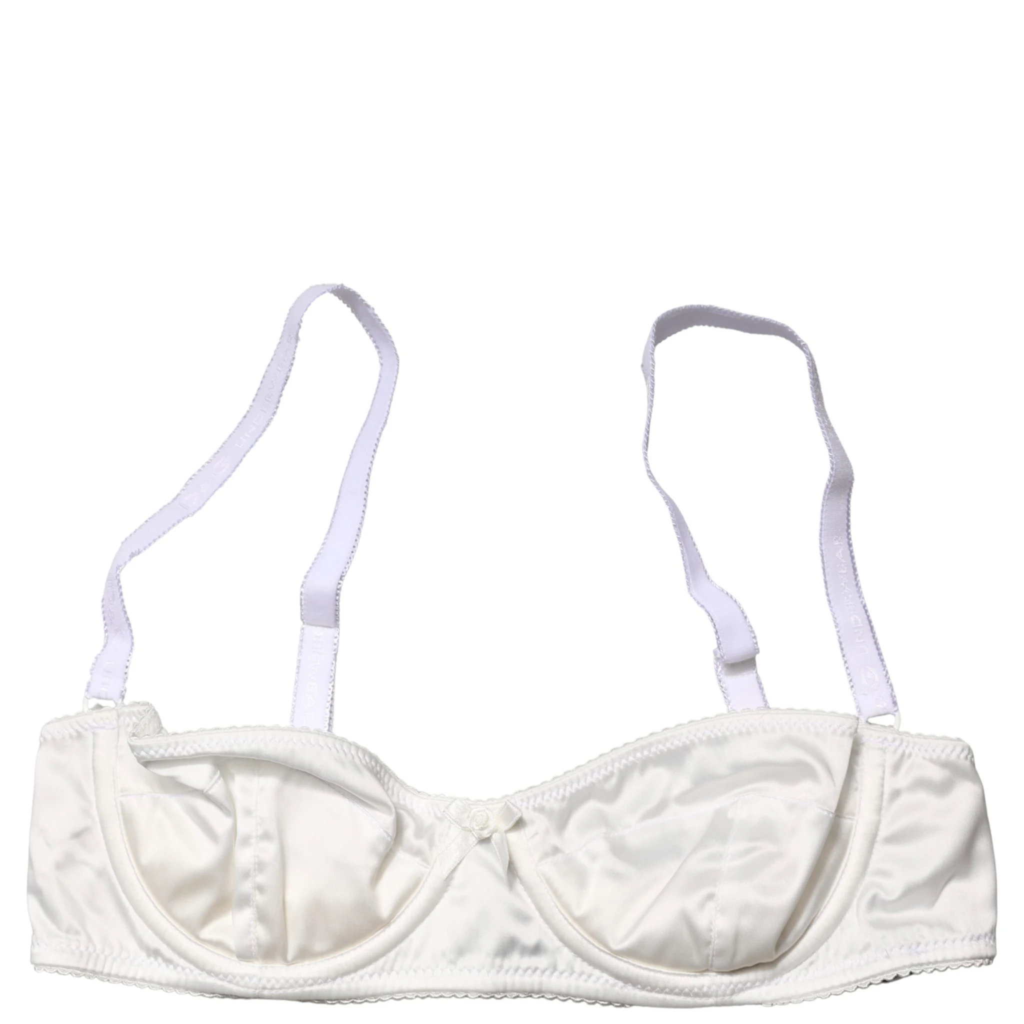 White Semi-Pad Underwire Balconette Bra Underwear