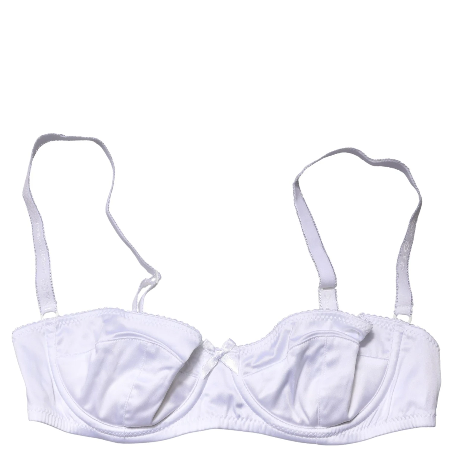 White Semi-Pad Underwire Balconette Bra Underwear