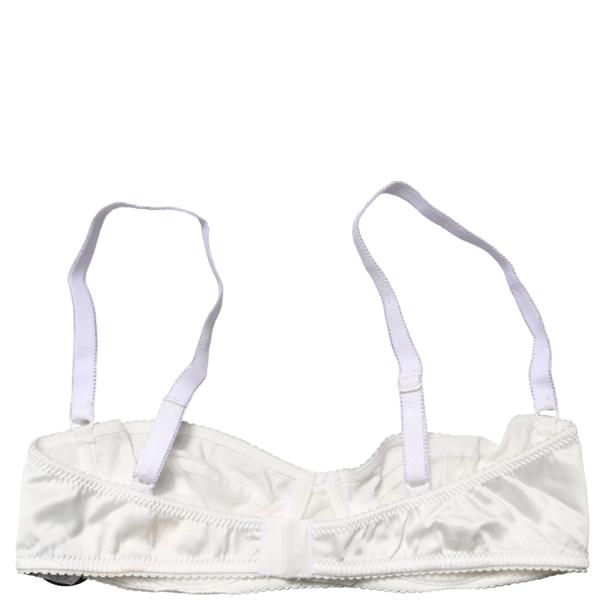 White Semi-Pad Underwire Balconette Bra Underwear