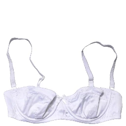 White Semi-Pad Underwire Balconette Bra Underwear