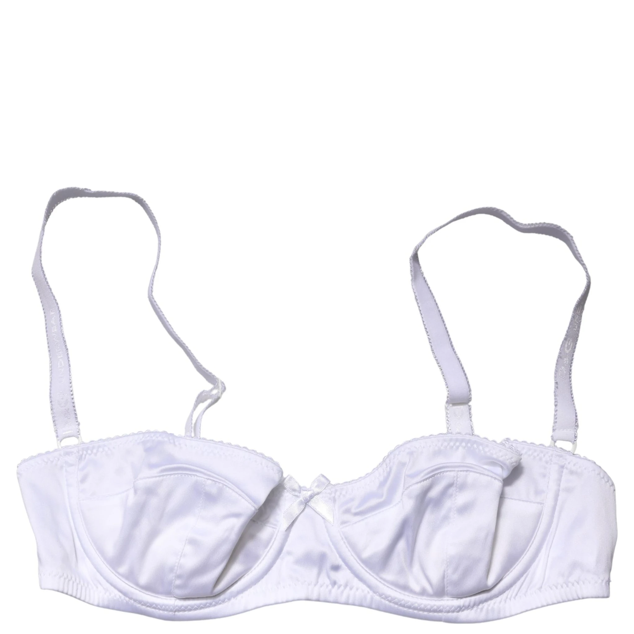 White Semi-Pad Underwire Balconette Bra Underwear
