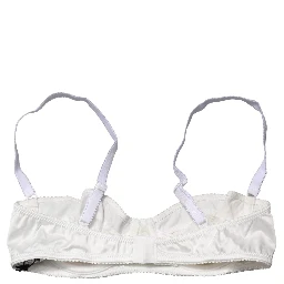White Semi-Pad Underwire Balconette Bra Underwear