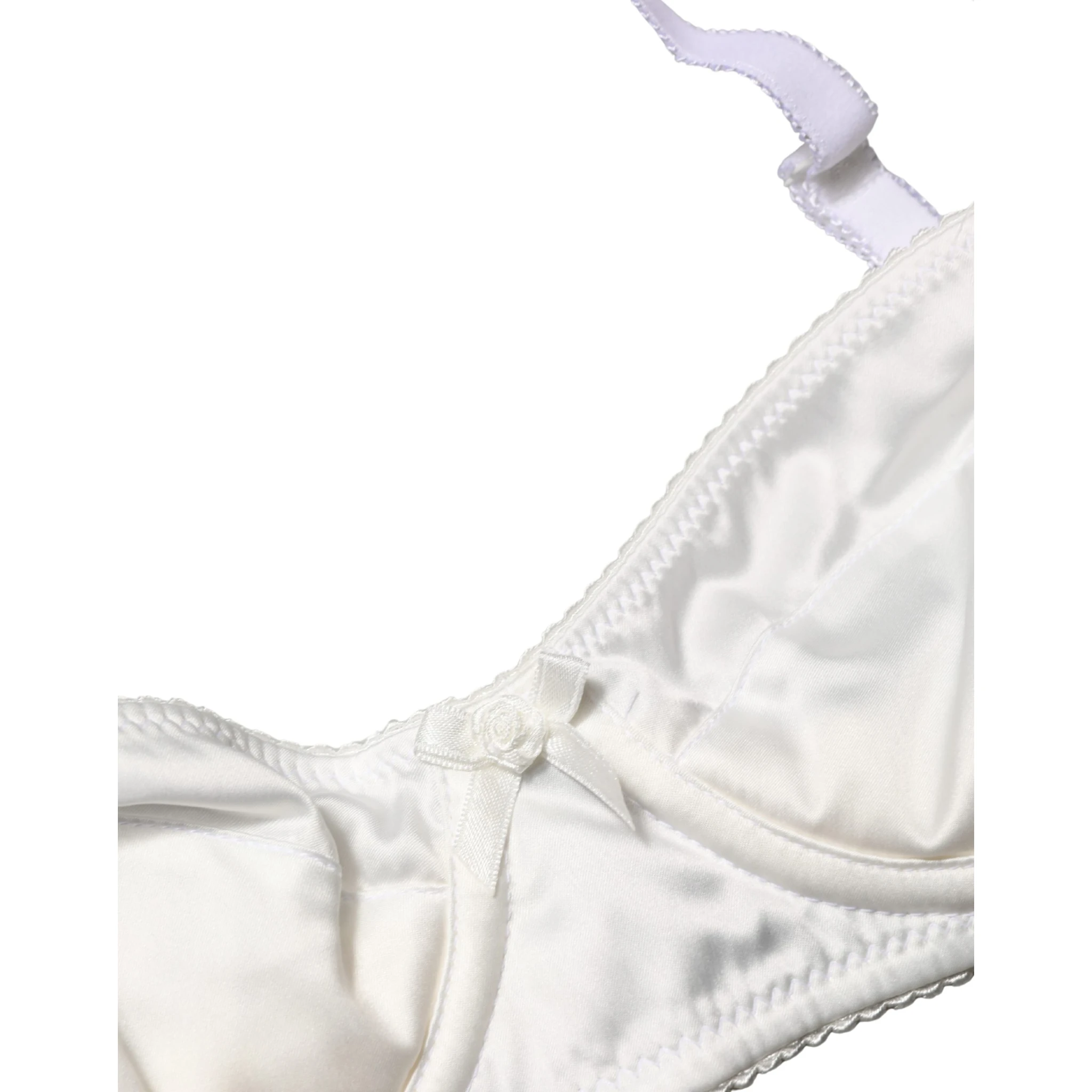 White Semi-Pad Underwire Balconette Bra Underwear