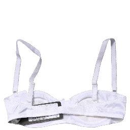 White Semi-Pad Underwire Balconette Bra Underwear