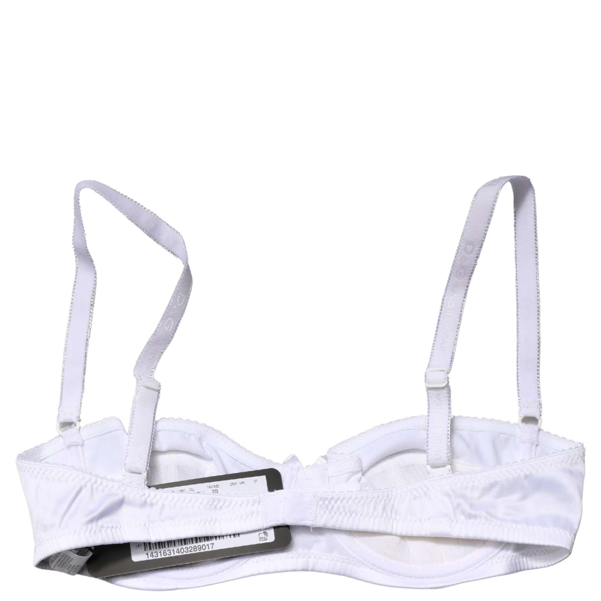 White Semi-Pad Underwire Balconette Bra Underwear