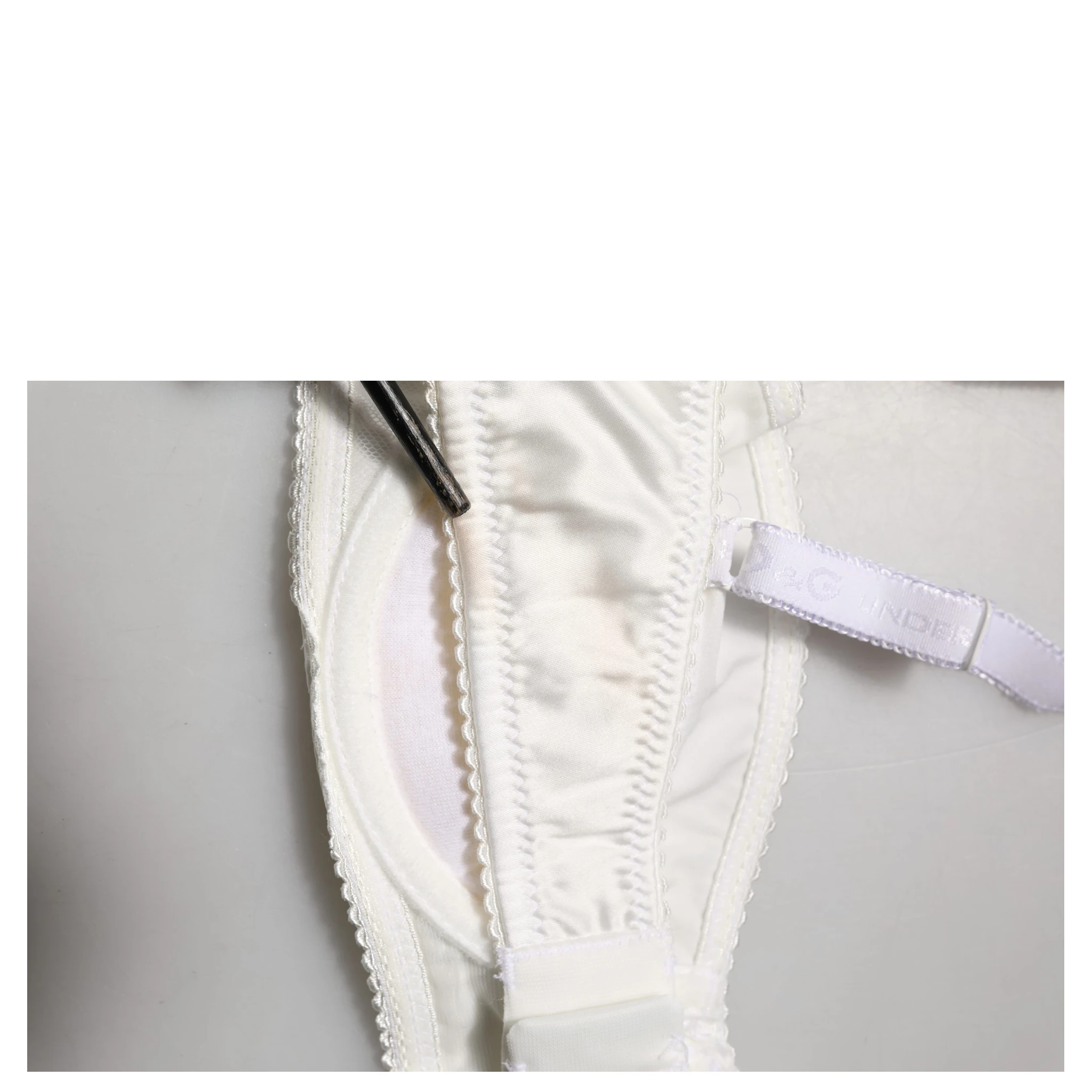 White Semi-Pad Underwire Balconette Bra Underwear