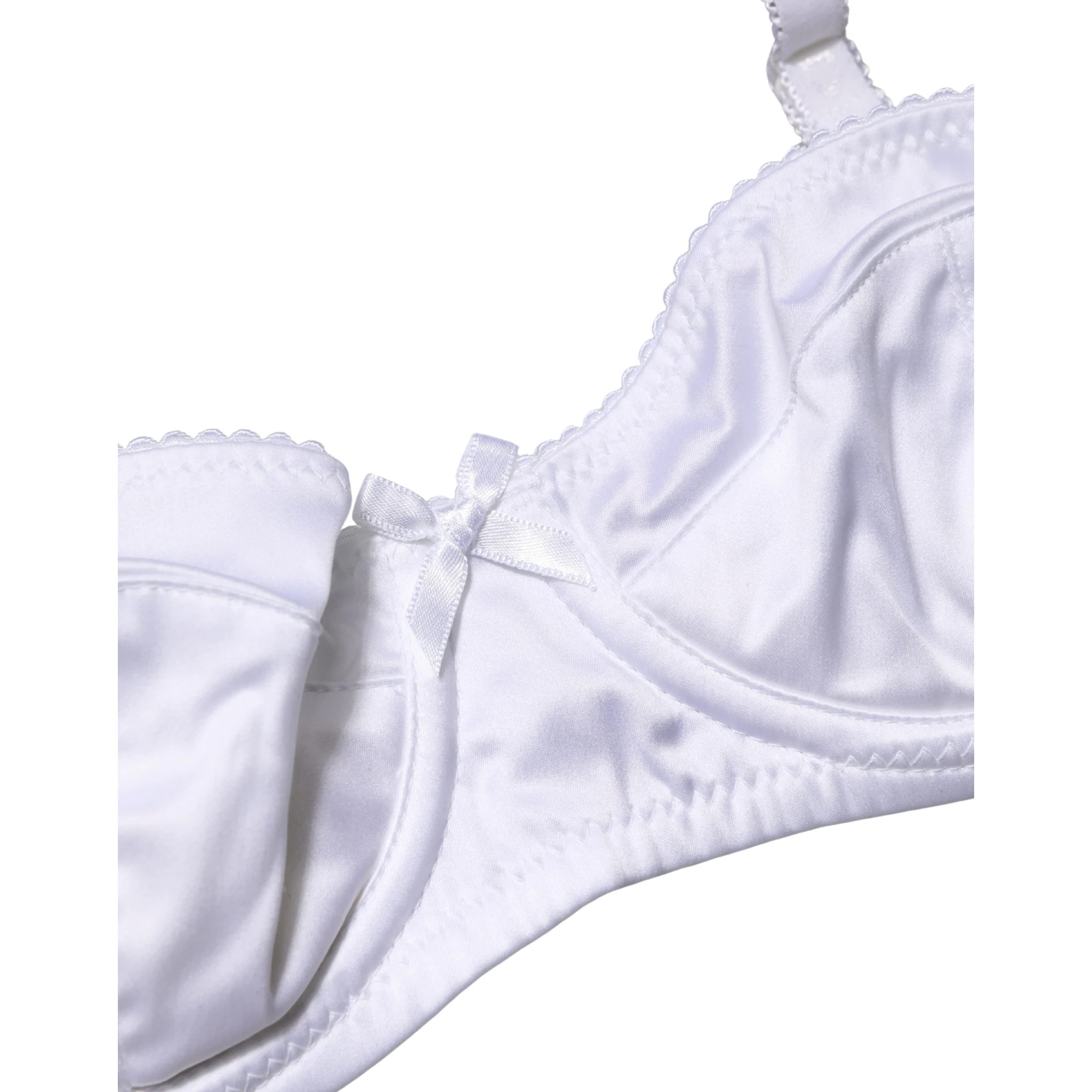 White Semi-Pad Underwire Balconette Bra Underwear