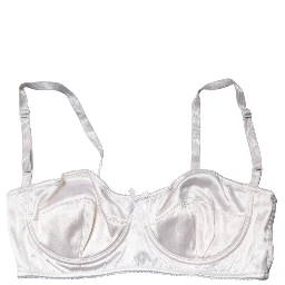 White Semi-Pad Underwire Balconette Bra Underwear