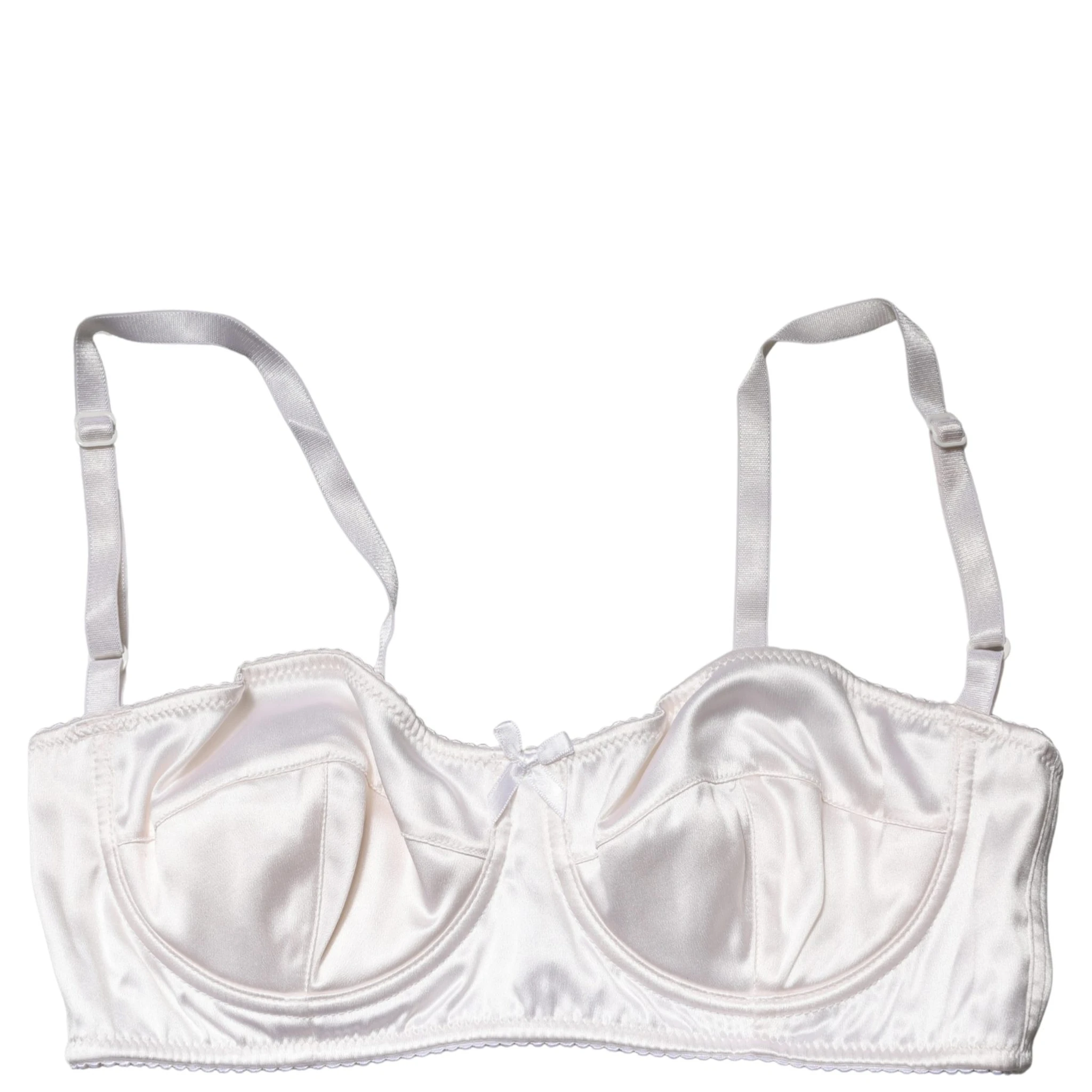 White Semi-Pad Underwire Balconette Bra Underwear