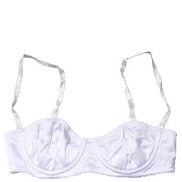 White Semi-Pad Underwire Balconette Bra Underwear