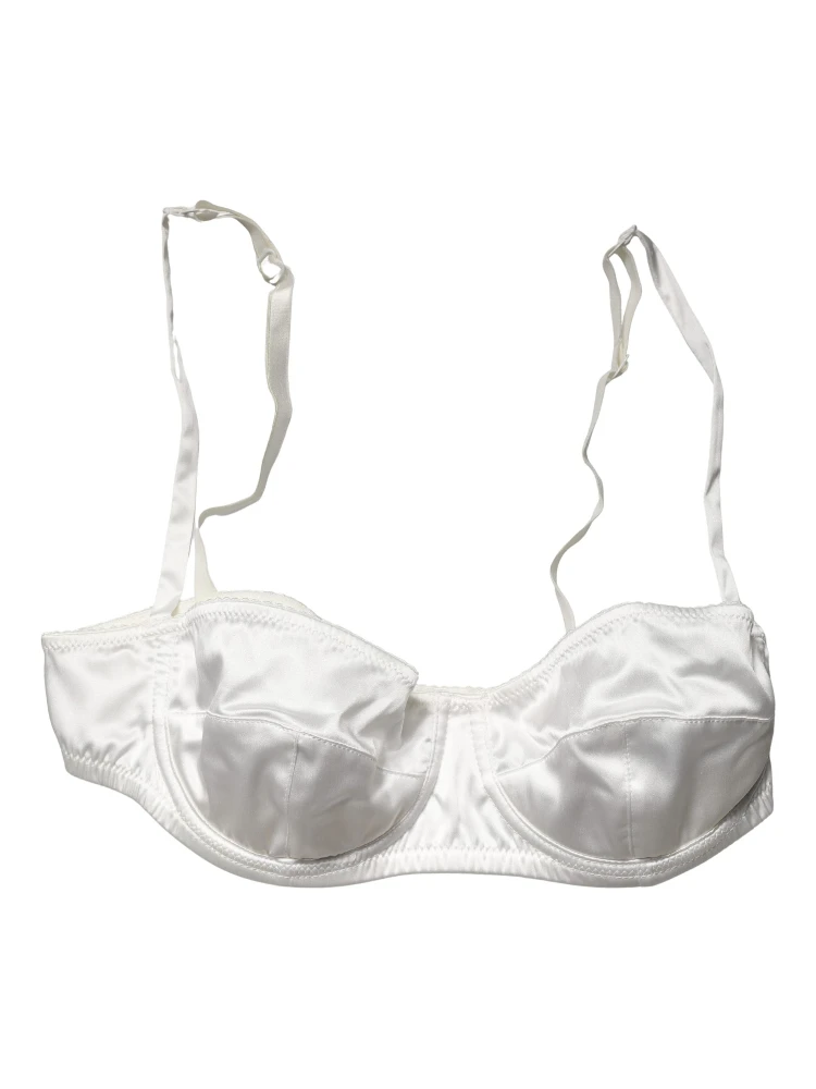 White Semi-Pad Underwire Balconette Underwear