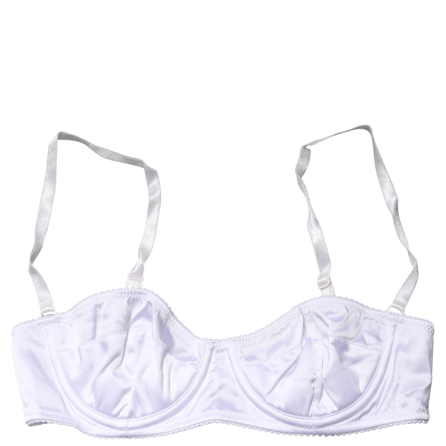 White Semi-Pad Underwire Balconette Bra Underwear