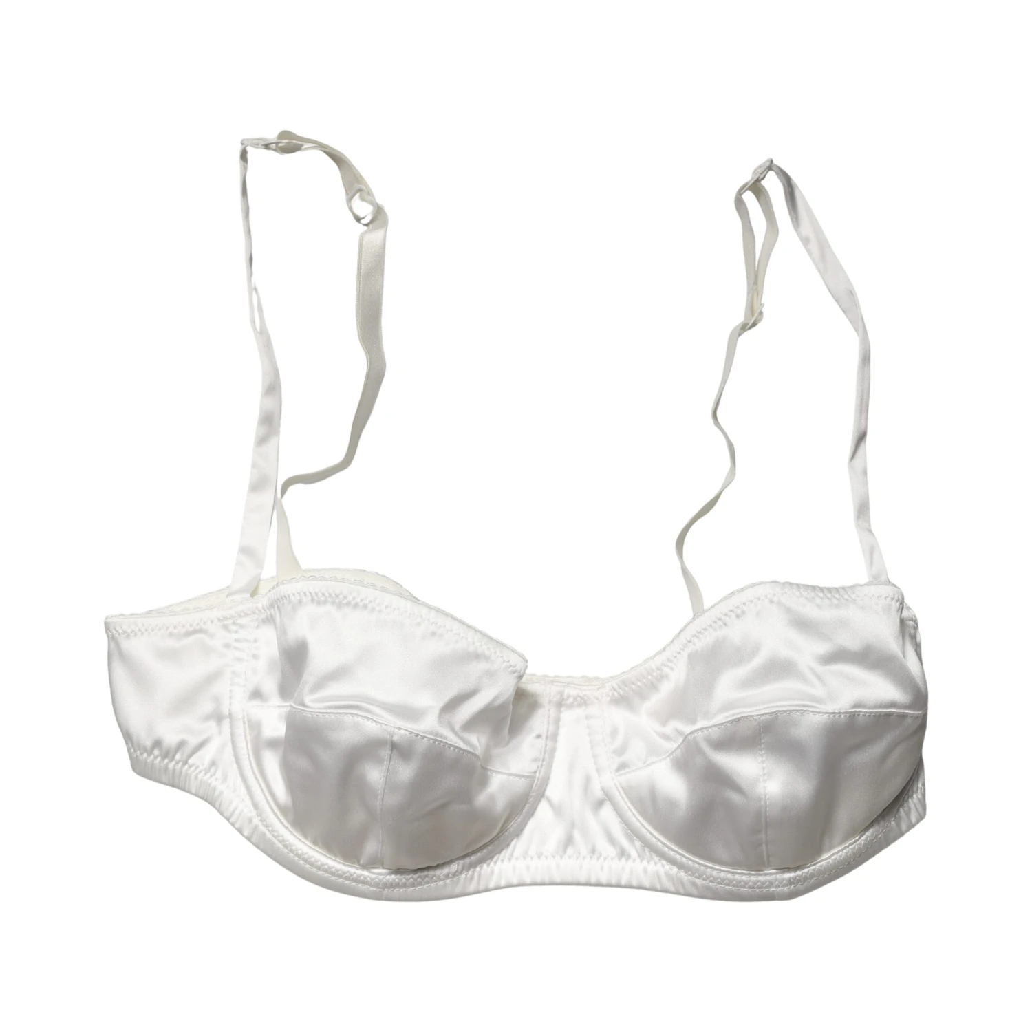 White Semi-Pad Underwire Balconette Underwear