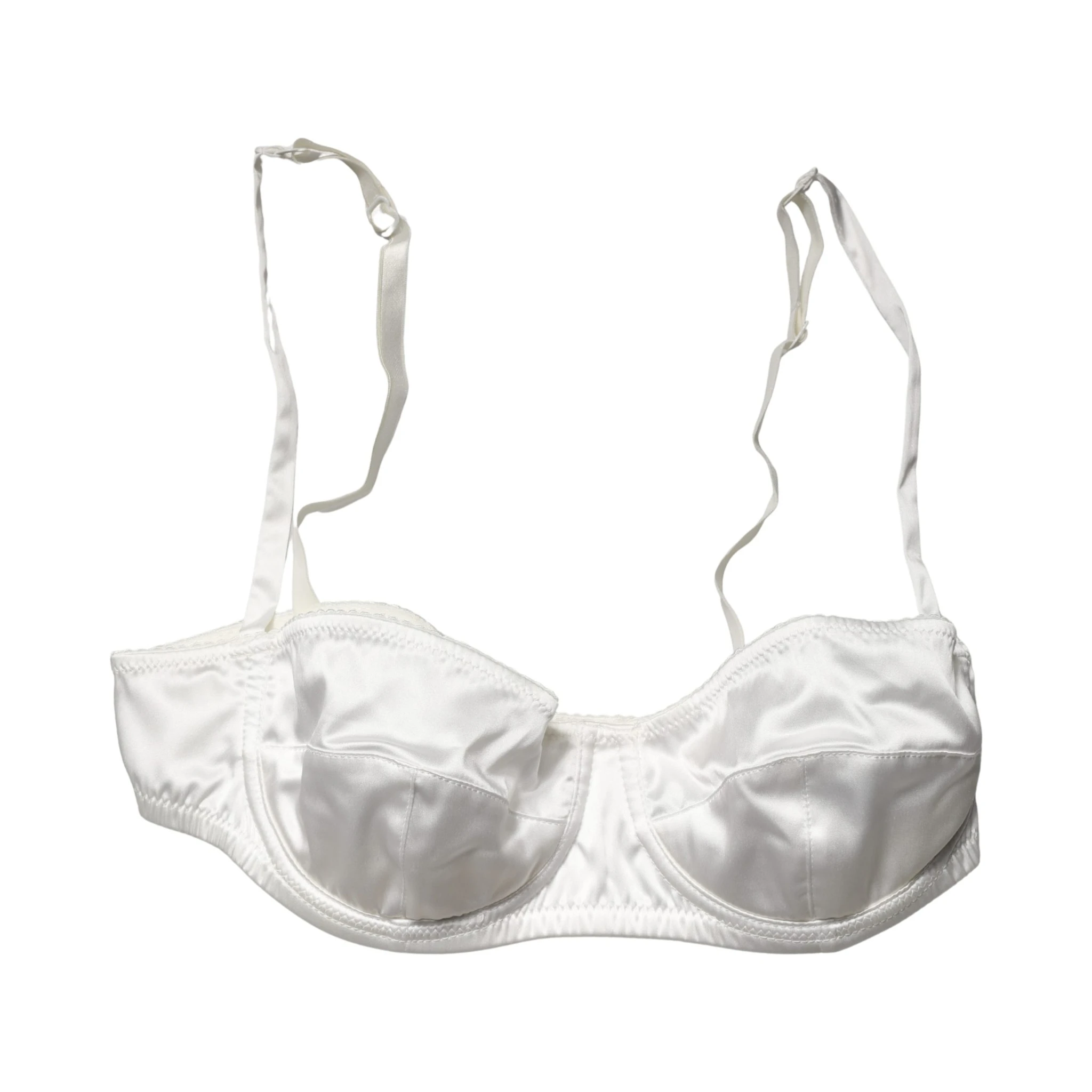 White Semi-Pad Underwire Balconette Underwear