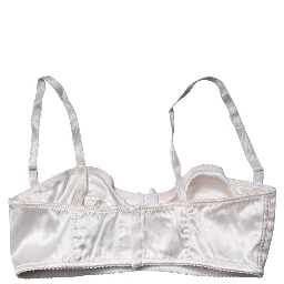 White Semi-Pad Underwire Balconette Bra Underwear