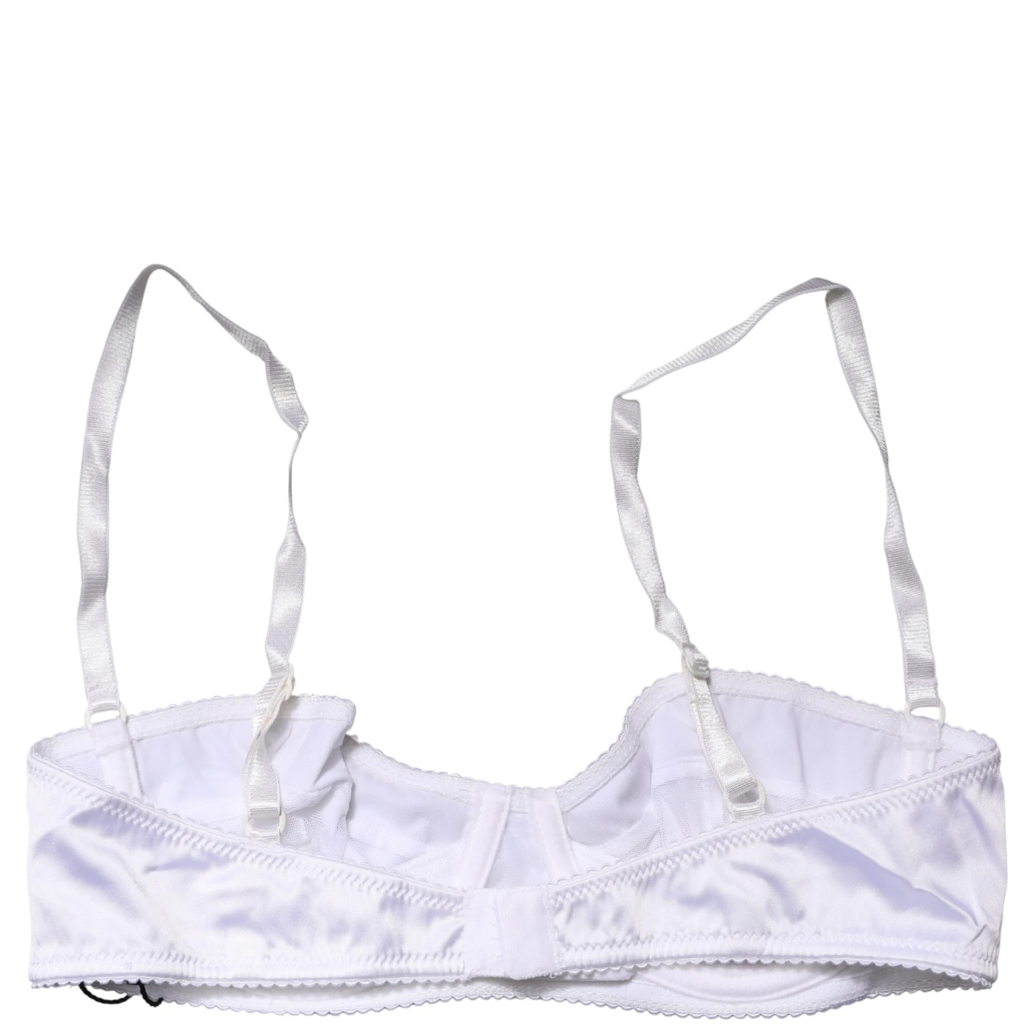 White Semi-Pad Underwire Balconette Bra Underwear