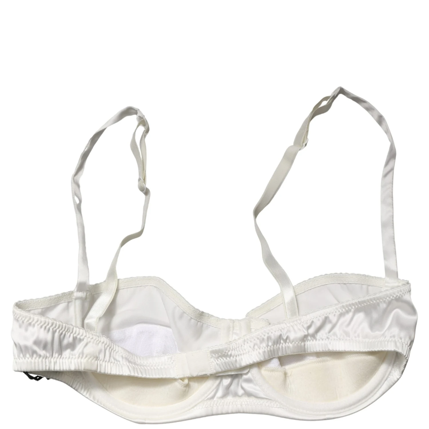 White Semi-Pad Underwire Balconette Underwear