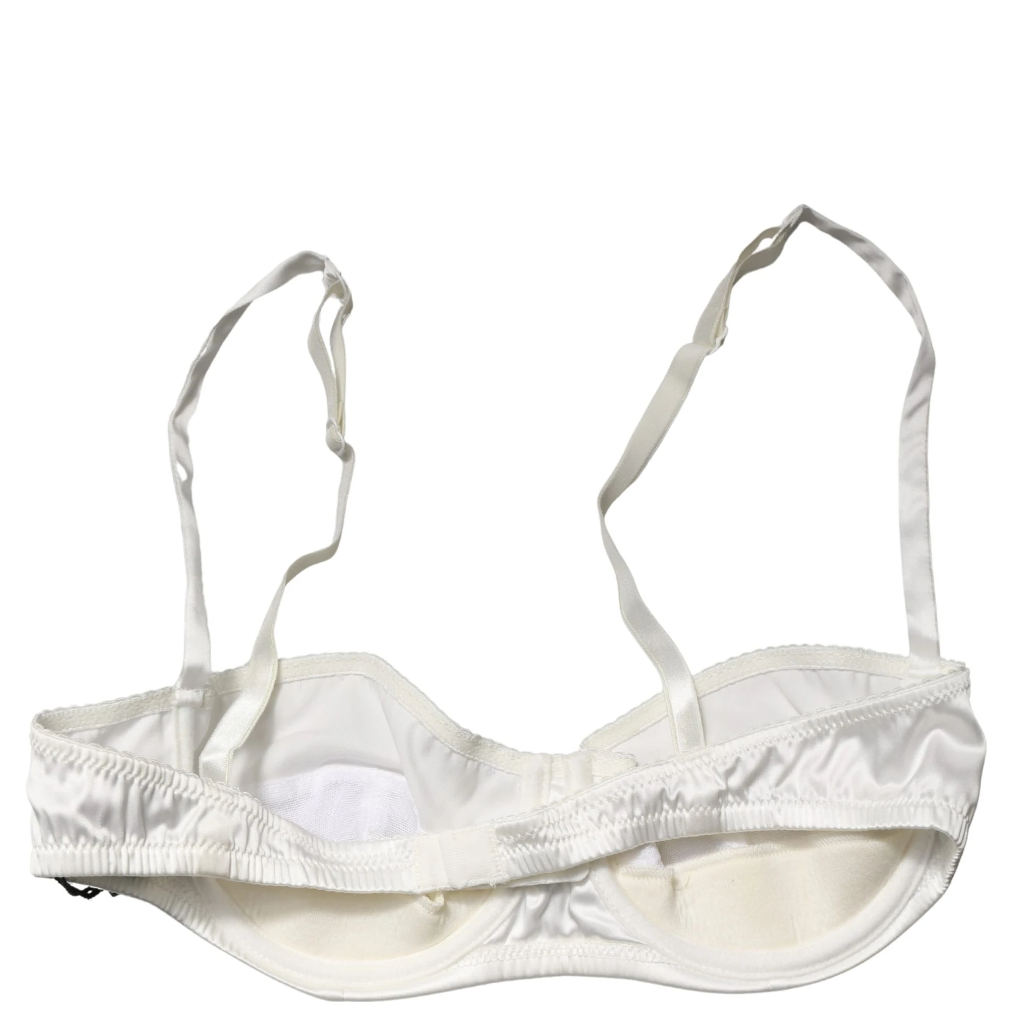 White Semi-Pad Underwire Balconette Underwear