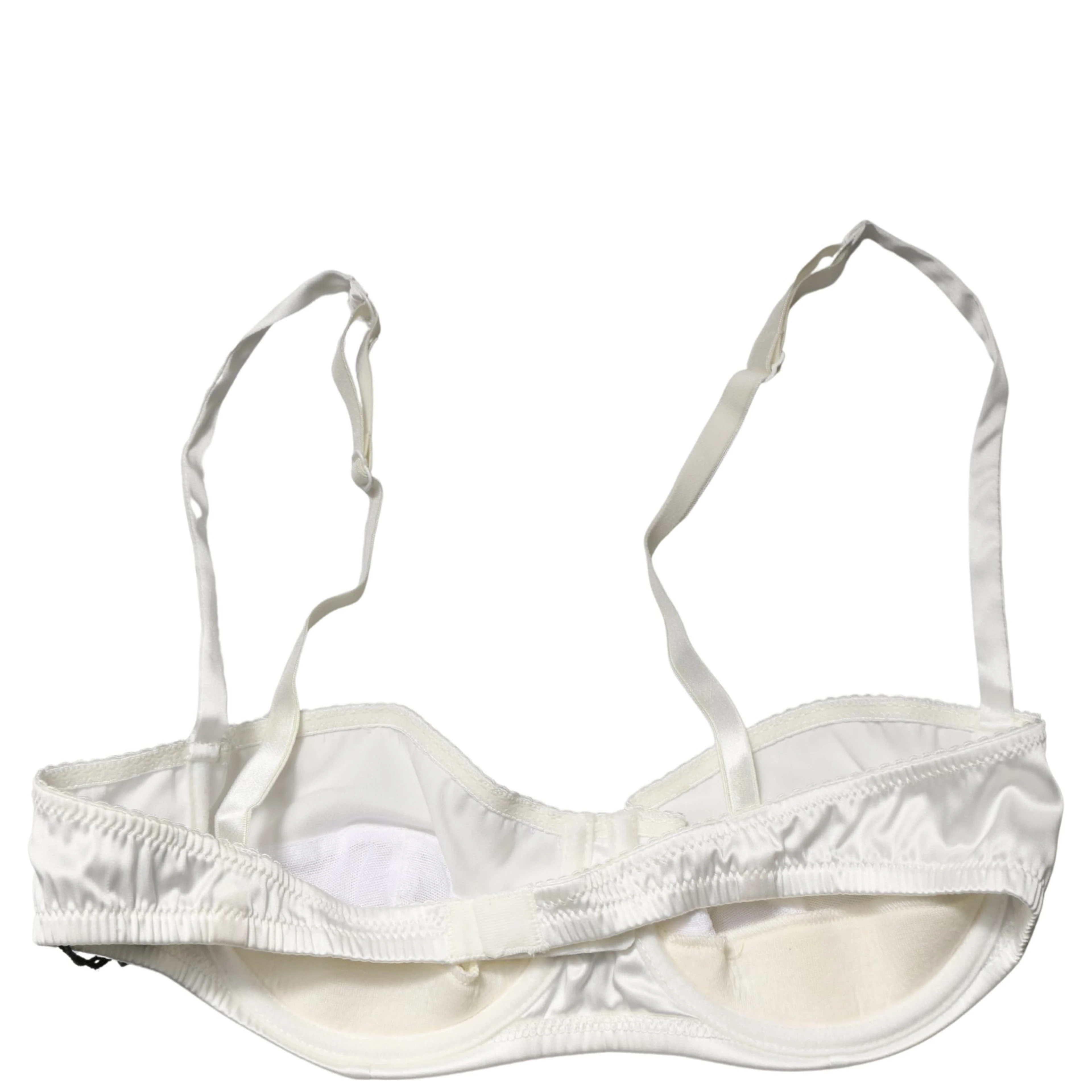 White Semi-Pad Underwire Balconette Underwear