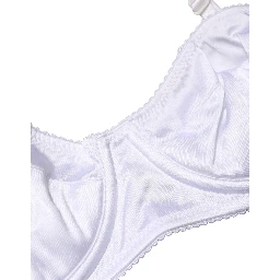 White Semi-Pad Underwire Balconette Bra Underwear