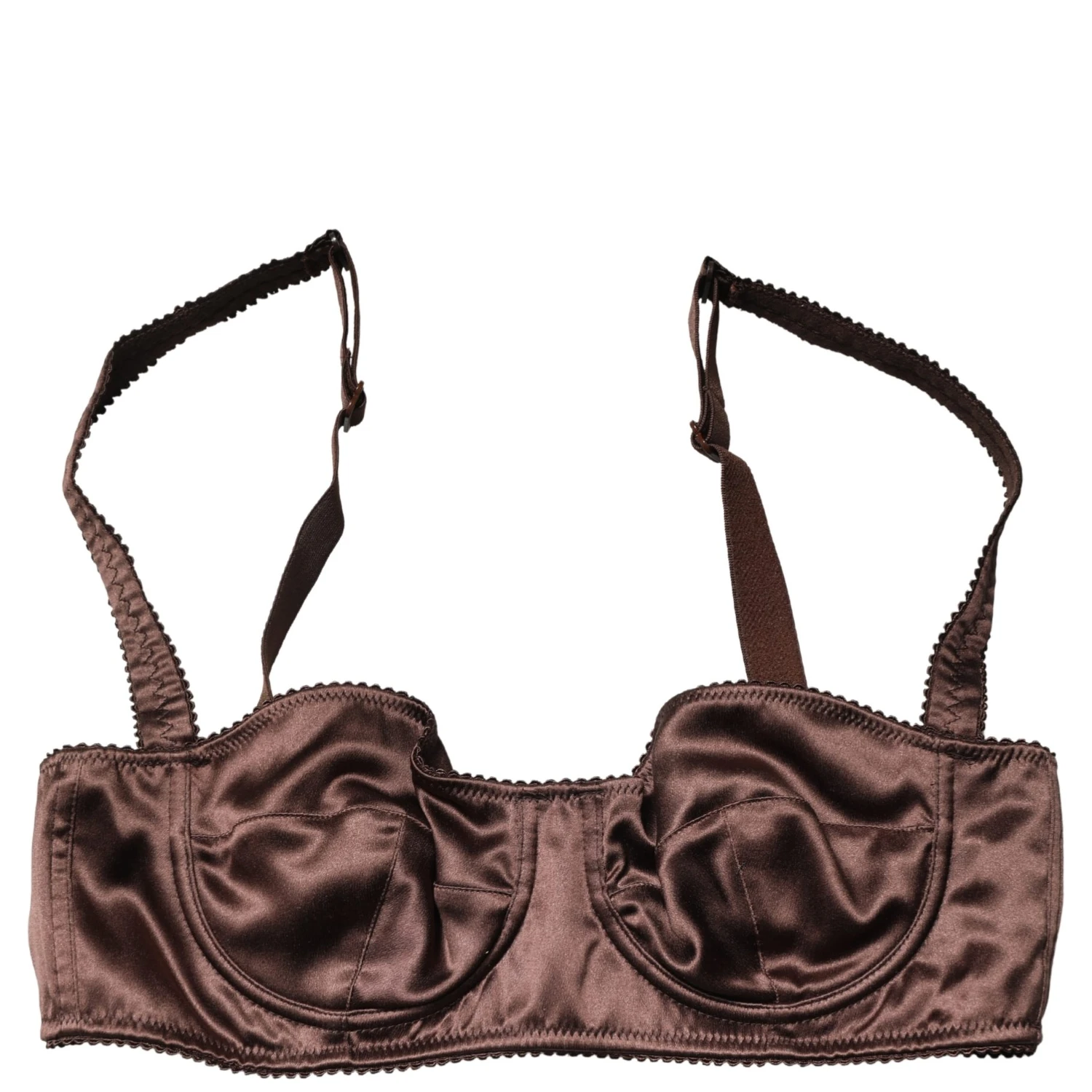 Brown Semi-Pad Underwire Balconette Underwear