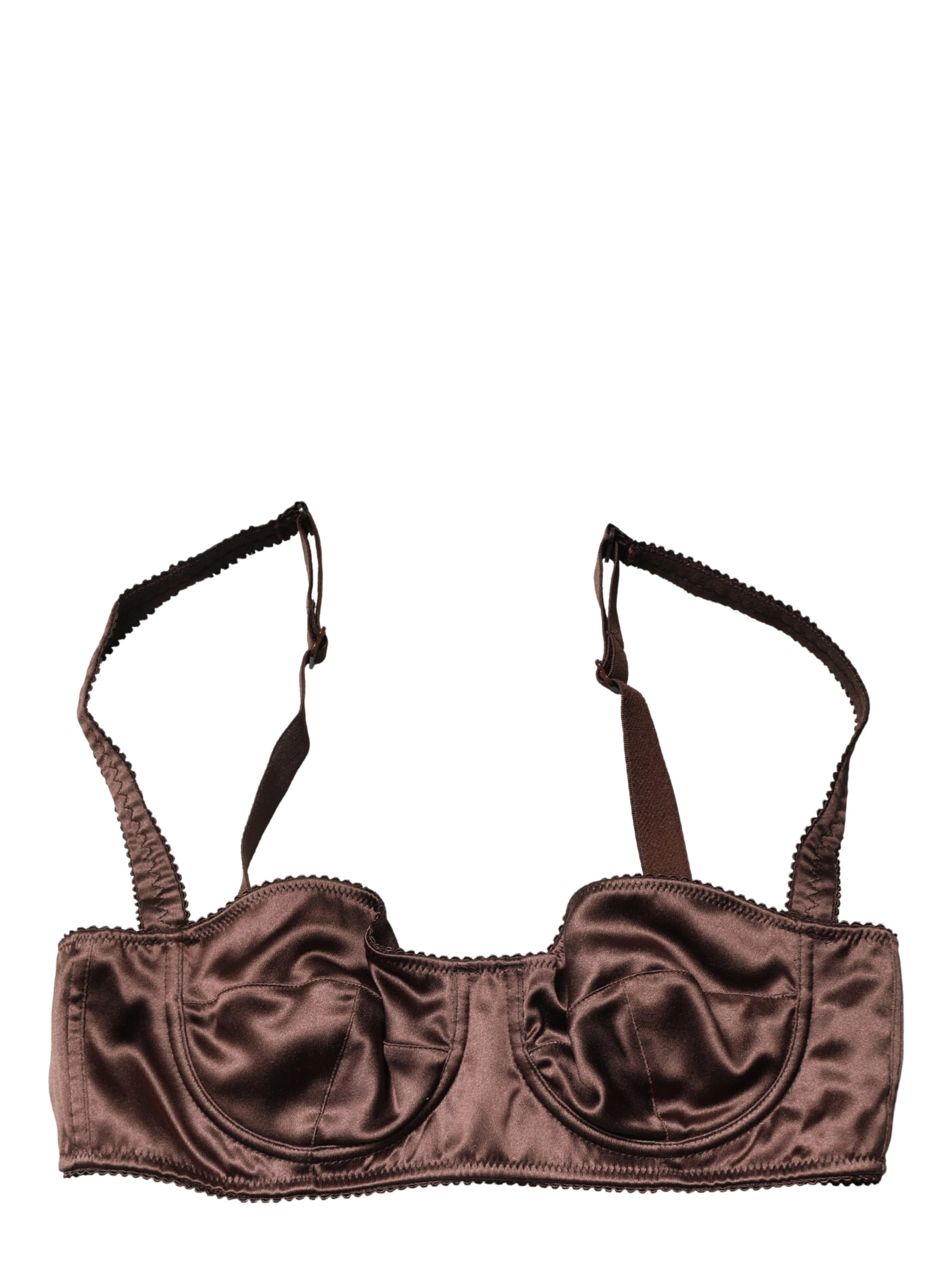 Brown Semi-Pad Underwire Balconette Underwear