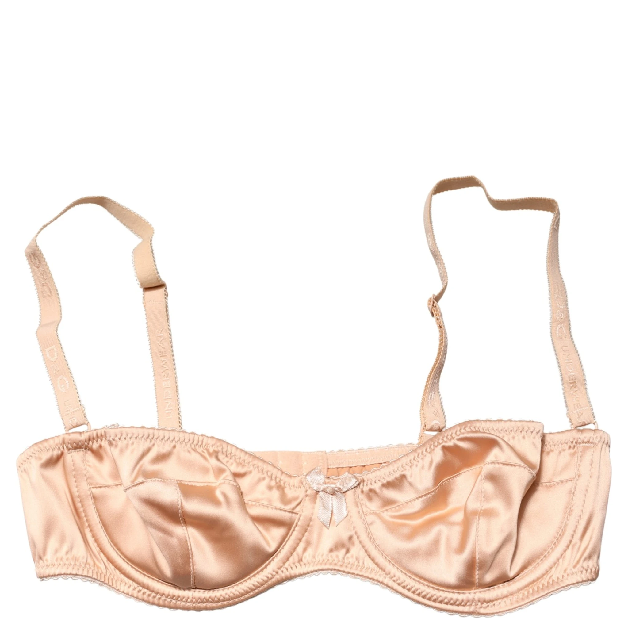 Beige Semi-Pad Underwire Balconette Bra Underwear
