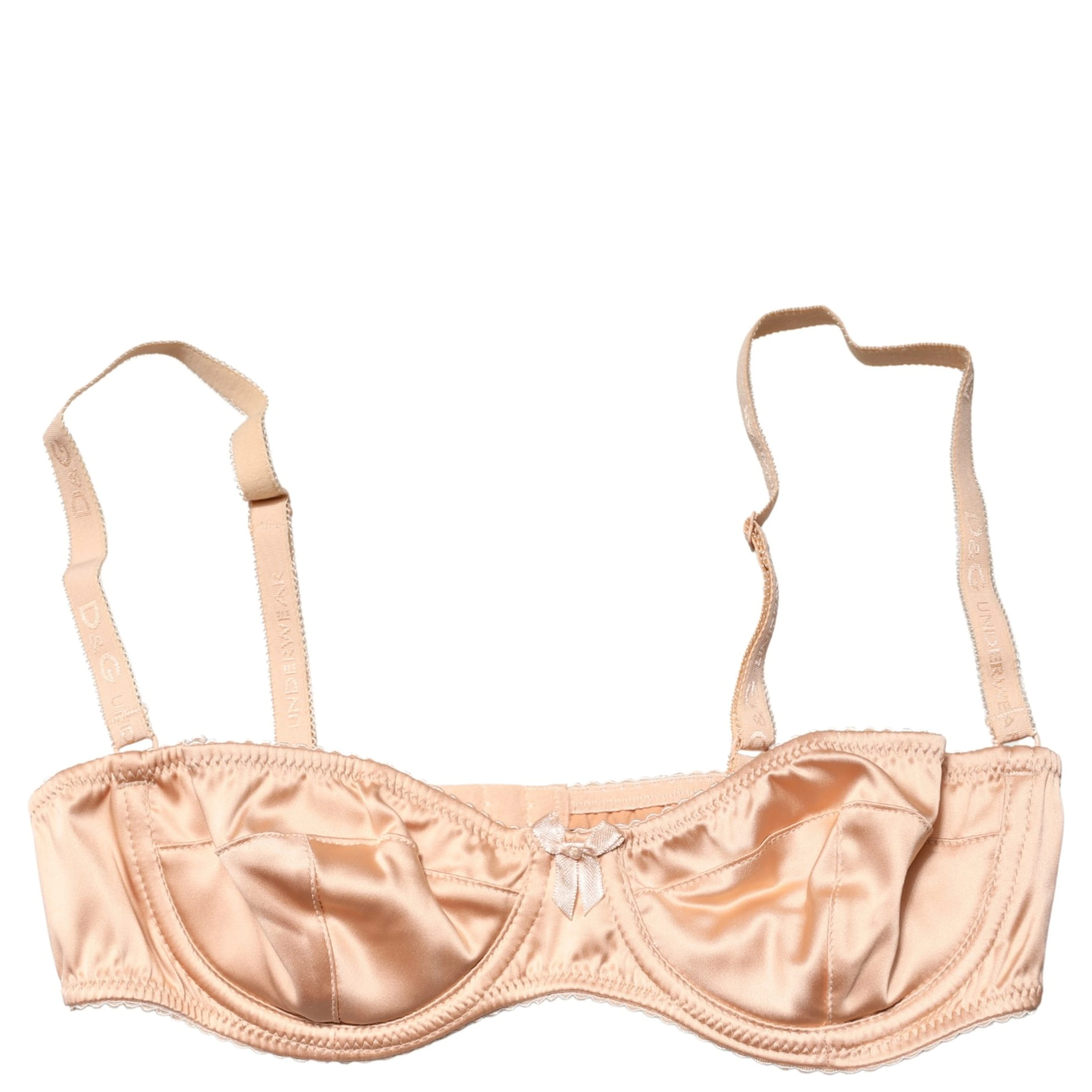 Beige Semi-Pad Underwire Balconette Bra Underwear