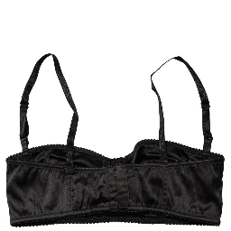 Black Semi-Pad Underwire Balconette Bra Underwear