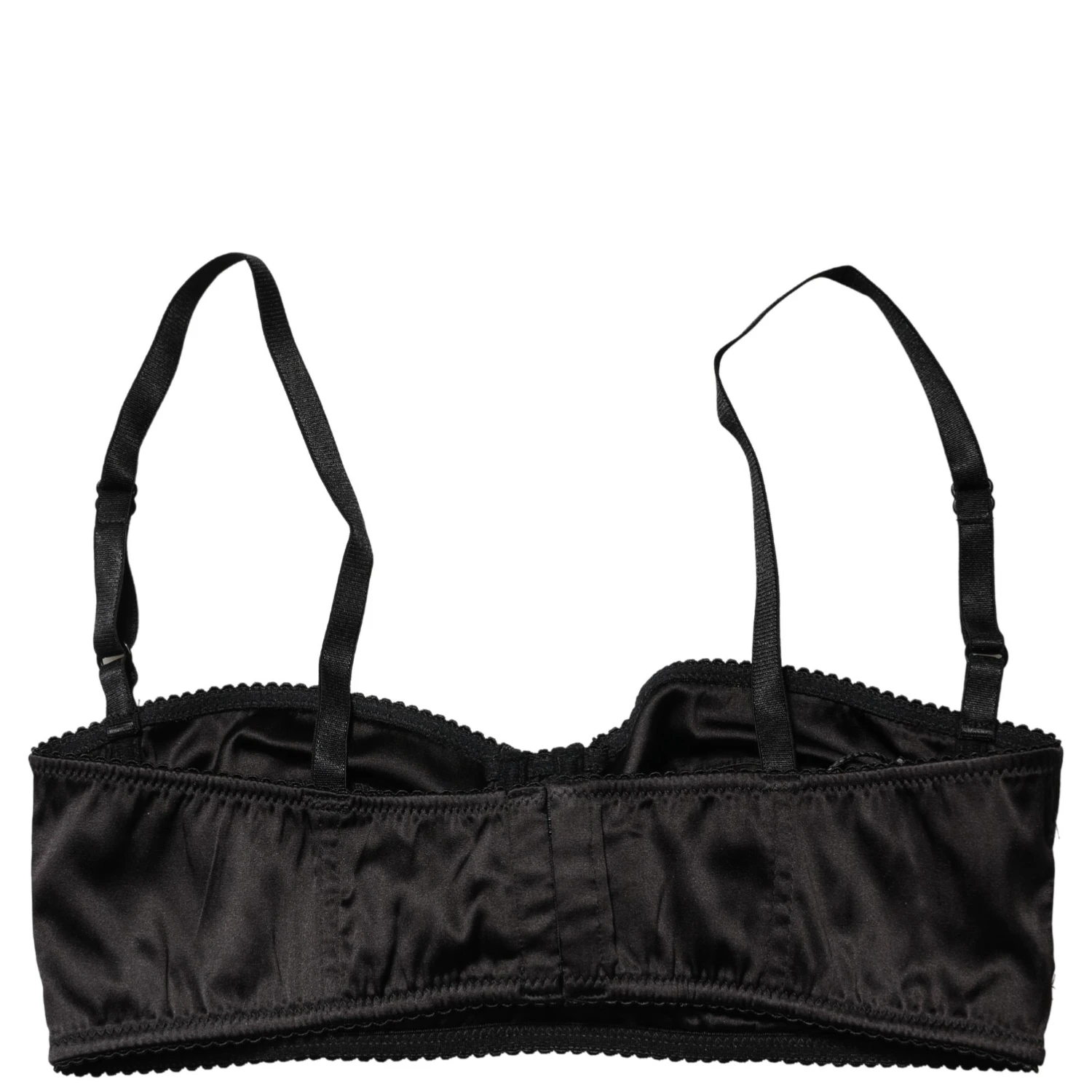 Black Semi-Pad Underwire Balconette Bra Underwear