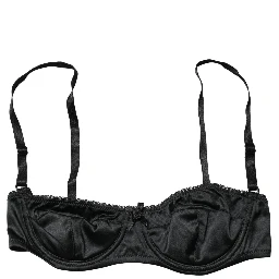 Black Semi-Pad Underwire Balconette Bra Underwear