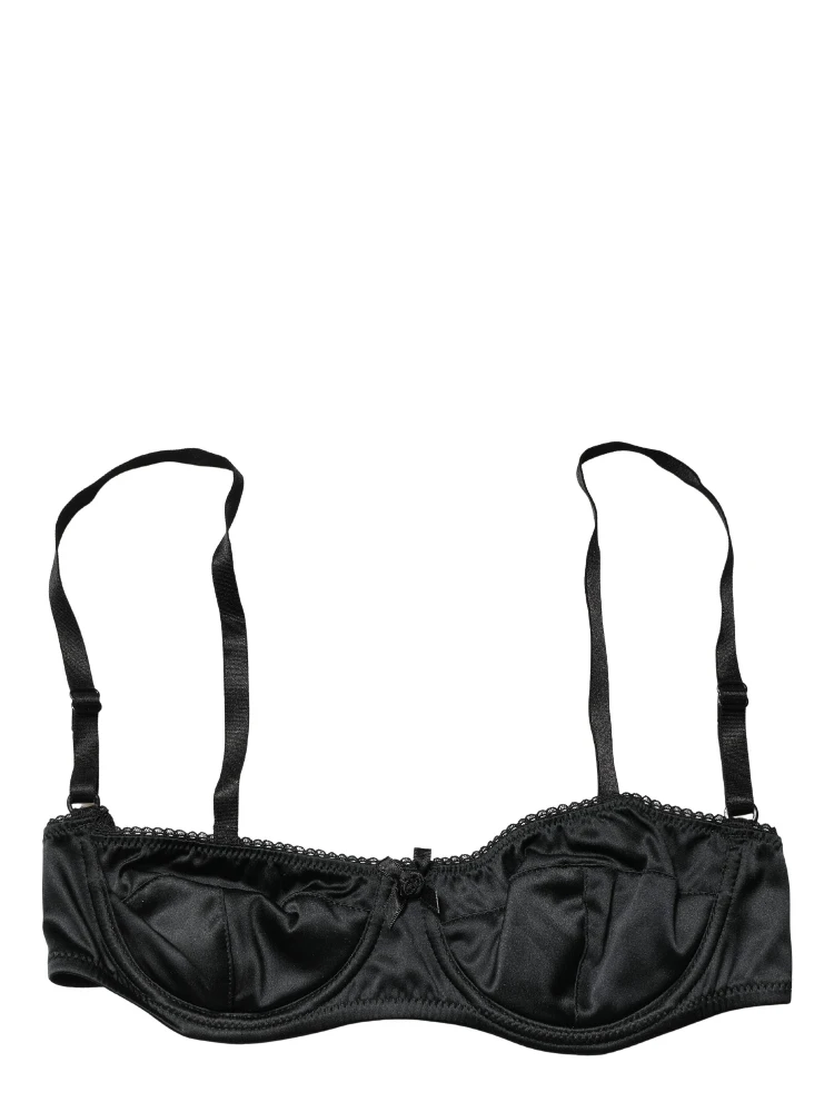 Black Semi-Pad Underwire Balconette Bra Underwear alternative