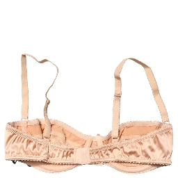 Beige Semi-Pad Underwire Balconette Bra Underwear